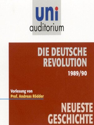 cover image of Die deutsche Revolution 1989/90